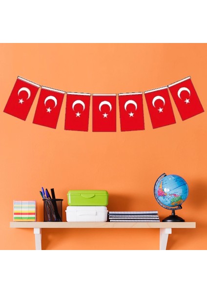 Ay Yıldız Mini Boy Ipli Bayrak 40'lı