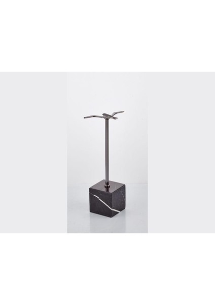 Evza Küp Siyah Kaideli Uçan Kuş Antrasit 12*7*27 cm
