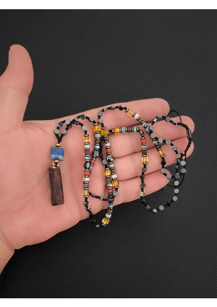 Damla Kehribar-Lapis-Kaplangözü-Jasper-Firuze-Rutil Kuvars-Spectrolit-Amazonit Kolye Takı Aksesuar