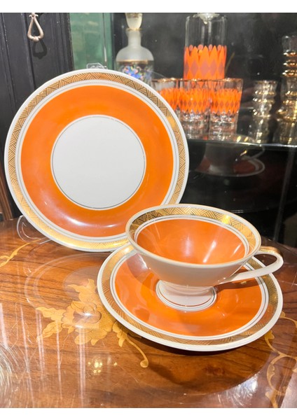 Antika Ddr Trio Fincan Takımı alman üretim