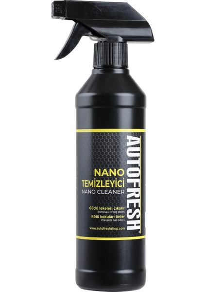 Autofresh Nano Temizleyici 500 ml Set Yeni Formül Güçlü Etki Mikrofiber Bez ve Hazneli Fırça Hediyeli
