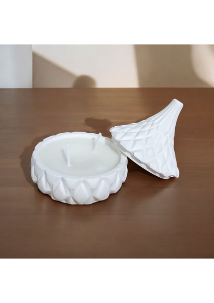 Elmas Desenli Soya Mumu Gallery Nd Candle Beton Mumlukta