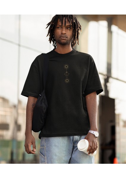 Simge Evren Baskılı Oversize Siyah Erkek Tişört fiyatları