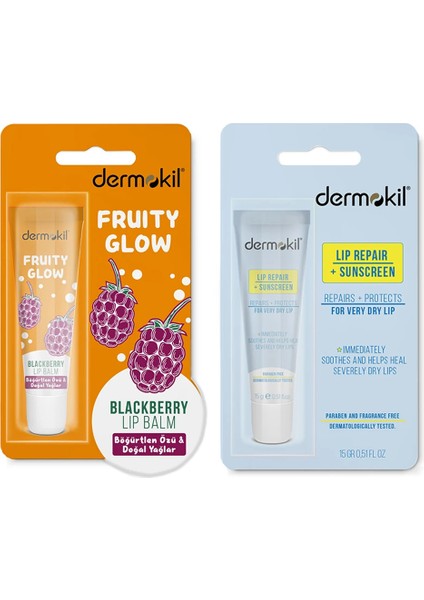 Böğürtlen Özü, Doğal Yağlar Verepair & Sunscreen Lip Balm 15 ml