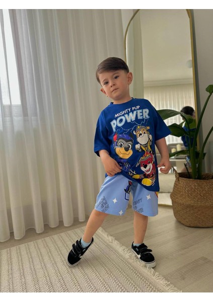Power Ups Desenli Şort-Tişört Yazlık Erkek Çocuk Takım modelleri