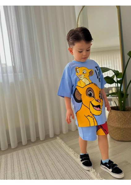 Lion King Disney Desenli Şort-Tişört Yazlık Erkek Çocuk Takım