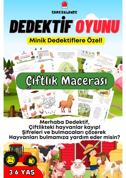 Kayıp Hayvanlar Nerede? - Çocuk Dedektif Oyunu - Bilmeceleri Çözme - Dedektif Oyunu - Eğitici Oyun