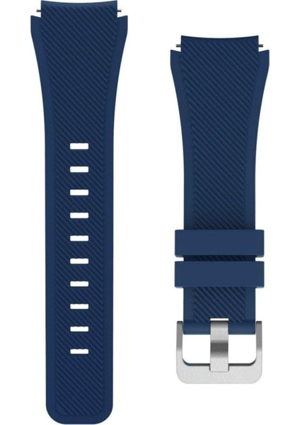 Haylou Gs / Haylou Rs3 / Haylou Rt Uyumlu Tokalı Çapraz Çizgili Silikon Kordon 22MM