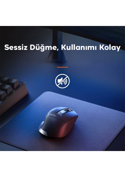 Inphic M9 Kablosuz Fare, Ergonomik Şarj Edilebilir Sessiz Kullanım 2.4g 500 Mah USB Mouse fırsatları