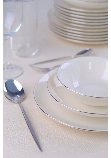 Porselen Chic Platin Yemek Takımı 24 Parça 6 Kişilik fırsatları