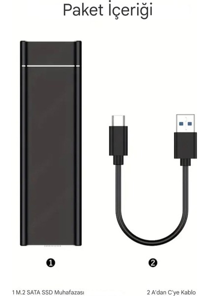 Jeyi M.2 NGFF SATA Ssd Muhafaza Kutusu 2230/2242/2260/2280 Uyumlu Alüminyum Alaşımlı 5Gbps Yüksek Hızlı Veri Aktarımı Metal Şık Dayanıklı Orjinal