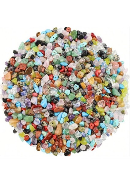 50 Gram Kırık Doğal Taş Mix Karışık Renk Kolye Bileklik Malzemesi