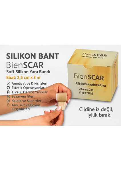Soft Silikon Bant - Dikiş Izi - Sezaryen - Yanık - Estetik 2cm X 3mt