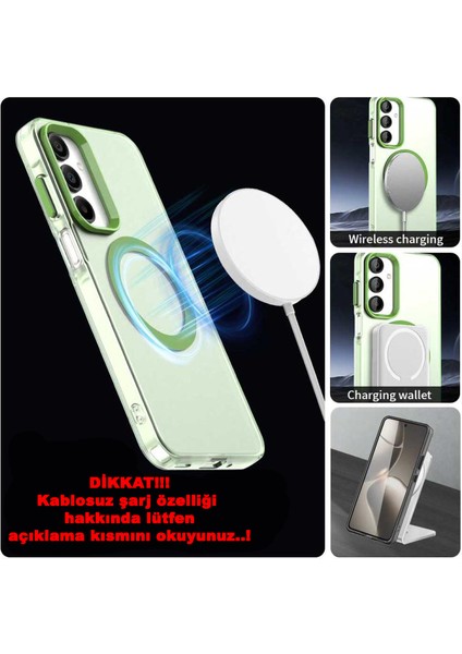Galaxy A36 Uyumlu Kılıf Magsafe Mıknatıslı Mat Renkli Kamera Koruma Çıkıntılı Silikon Kapak
