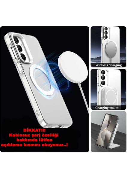 Galaxy A36 Uyumlu Kılıf Magsafe Mıknatıslı Mat Renkli Kamera Koruma Çıkıntılı Silikon Kapak