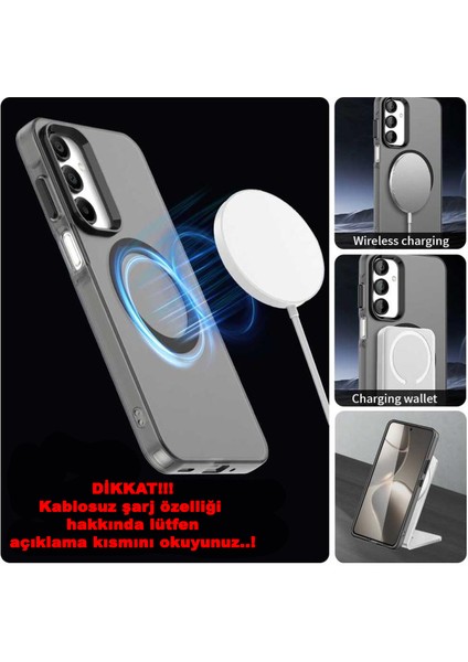 Galaxy A36 Uyumlu Kılıf Magsafe Mıknatıslı Mat Renkli Kamera Koruma Çıkıntılı Silikon Kapak
