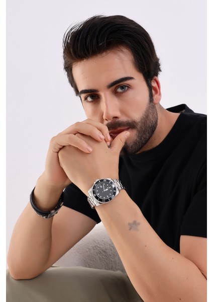 Limited Edition Gümüş Takvimli Erkek Kol Saati