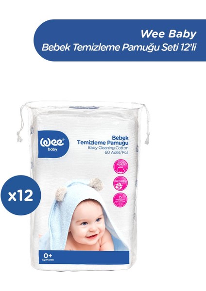Bebek Temizleme Pamuğu Seti (60x12 720 Adet)