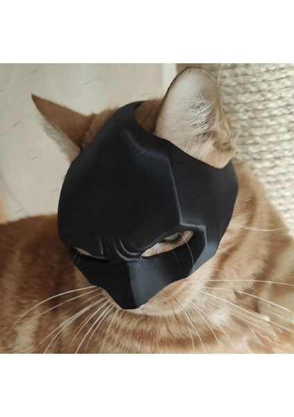 Siyah Batman Kedi Maske - Giyilebilir Kedi Maskesi Evcil Hayvan Maskesi modelleri