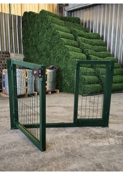 Bahçe Kapısı-Panel Çit Kapısı-Çift Kanatlı Kapı YEŞIL(-100 cm Yükseklik- 150 cm Eni) fiyatları