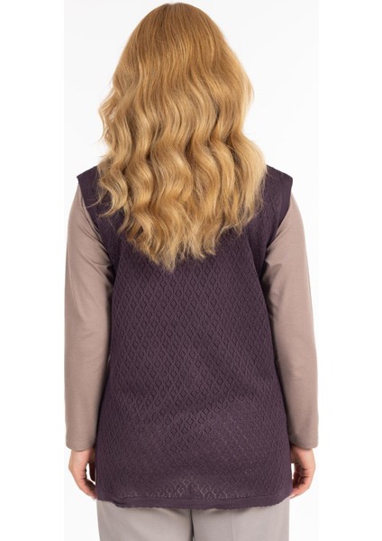Kadın Orta Yaş ve Üzeri Merserize Cepli Düğmeli Rolax Anne Yelek 745 fırsatları