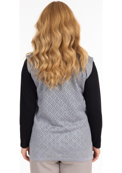 Kadın Orta Yaş ve Üzeri Merserize Cepli Düğmeli Rolax Anne Yelek 750 indirimleri