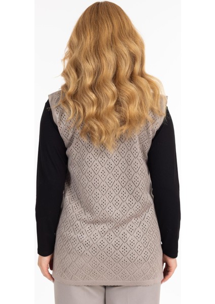 Kadın Orta Yaş ve Üzeri Merserize Cepli Düğmeli Rolax Anne Yelek 750 indirimleri