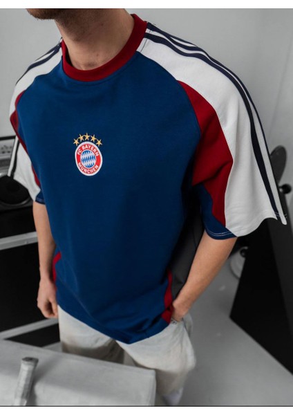 Oversıze Bayern Likralı Penye Tişört - Kaliteli Bayern Tshırt