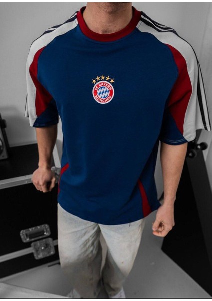 Oversıze Bayern Likralı Penye Tişört - Kaliteli Bayern Tshırt