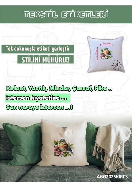 Karışık Kırlent Desenleri Ütü Etiketi 1li Adet fiyatları