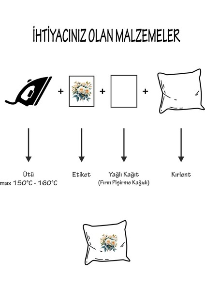 Karışık Kırlent Desenleri Ütü Etiketi 1li Adet indirimleri