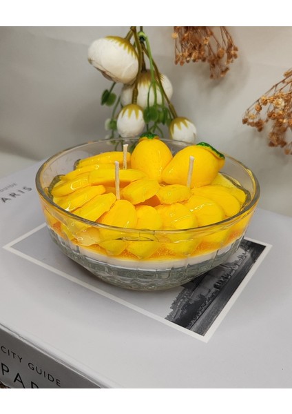 Limon Kase Dekoratif Kokulu Mum Doğal Soya Wax fiyatları