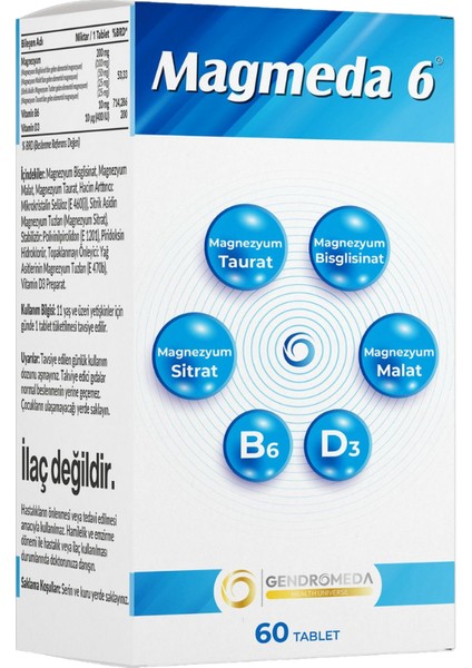Magmeda-6 60 Tablet Magnezyum Kompleks fırsatları