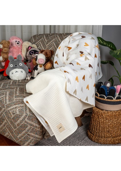 100 x 140 Çok Desenli Çift Yönlü Müslin Bebek Örtüsü, Çok Amaçlı Waffle Müslin Örtü & Battaniye fırsatları