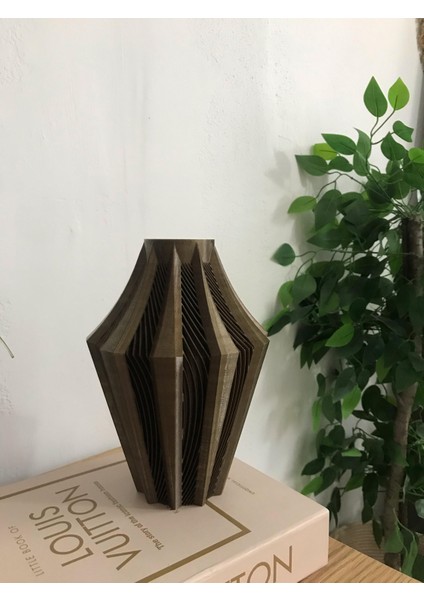 3D Yazıcı Üretimi Bakır Renkli Dekoratif Vazo