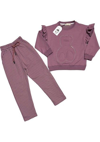 Ayı Aplikeli Sweatshirt Takım