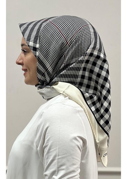 Ipekevi Eşarp 1157 Krem - Siyah