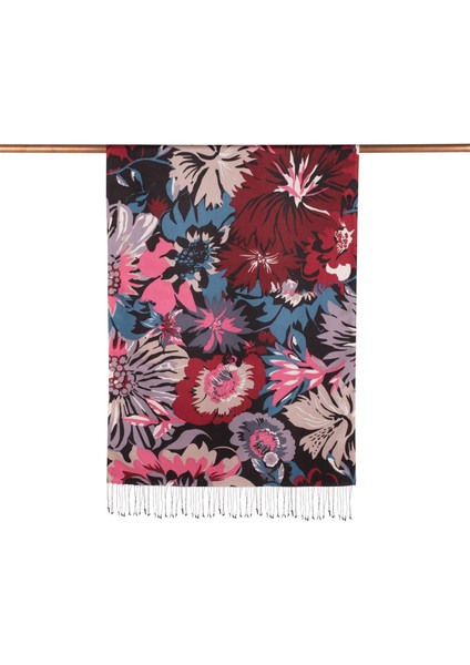 Nihavent Desenli Ipek Şal 06111 Siyah