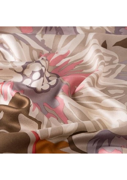 Nihavent Desenli Ipek Şal 06111 Bej modelleri