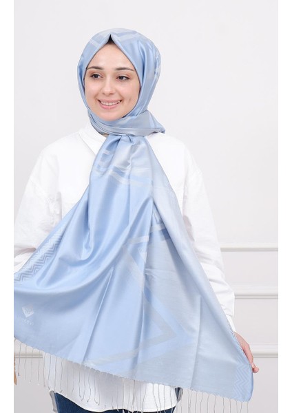 Ipekevi Retro Zikzak Şal 5215 Bebek Mavi