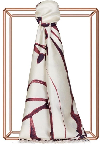 Ambiance Desenli Ipek Şal 08021 Mor fiyatları