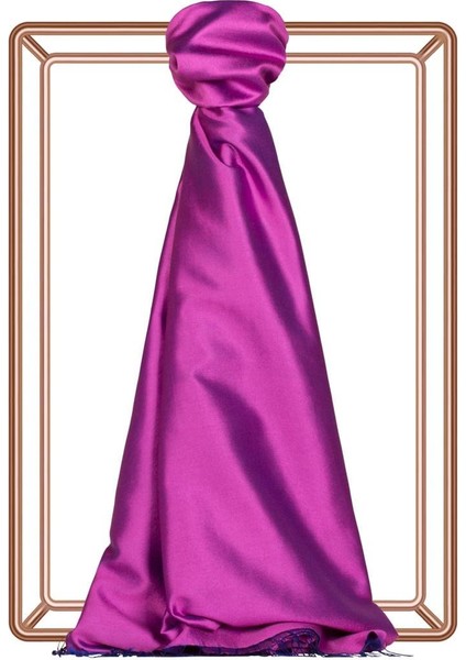 Ipekevi Çift Taraflı Şal 00927 Fuşya Saks