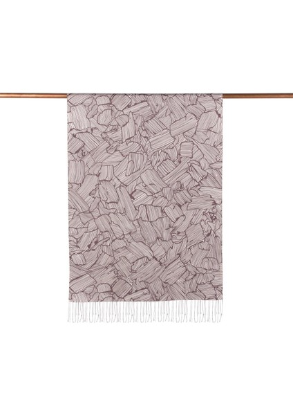 Ağaç Kabuğu Desenli Ipek Şal 07229 Bordo fiyatları