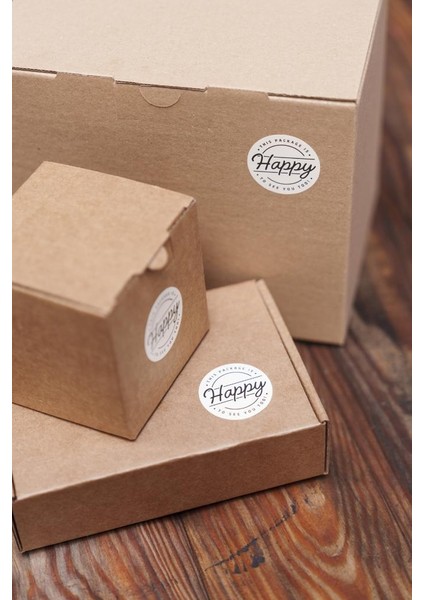 This Package Is Happy To See You Too Dairesel Etiket 100 Adet
