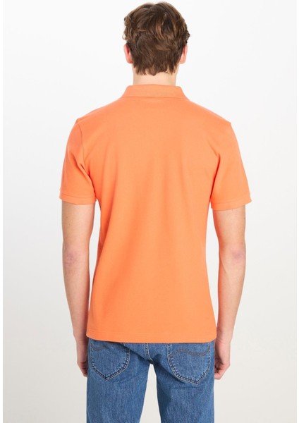 Erkek Regular Fit Polo T-Shirt Orange fırsatları