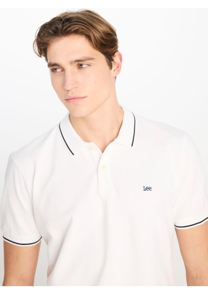 Erkek Regular Fit Polo T-Shirt Bright White fiyatları