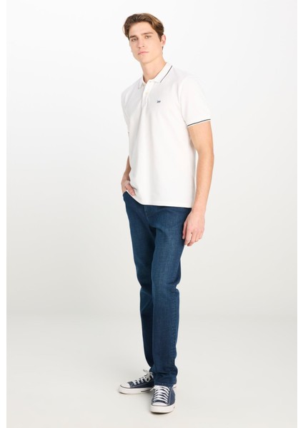 Erkek Regular Fit Polo T-Shirt Bright White modelleri