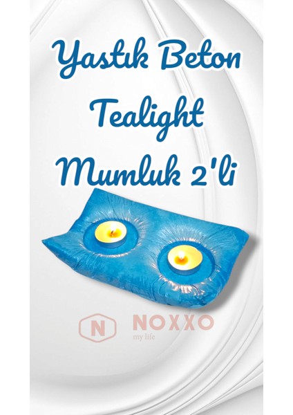 Dekoratif El Yapımı Beton Yastık Mumluk 2’li Tealight Mumluk Modern Dekor Iç Mekan Için Şık Tasarım modelleri