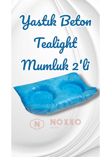 Dekoratif El Yapımı Beton Yastık Mumluk 2’li Tealight Mumluk Modern Dekor Iç Mekan Için Şık Tasarım fırsatları