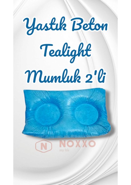 Dekoratif El Yapımı Beton Yastık Mumluk 2’li Tealight Mumluk Modern Dekor Iç Mekan Için Şık Tasarım indirimleri